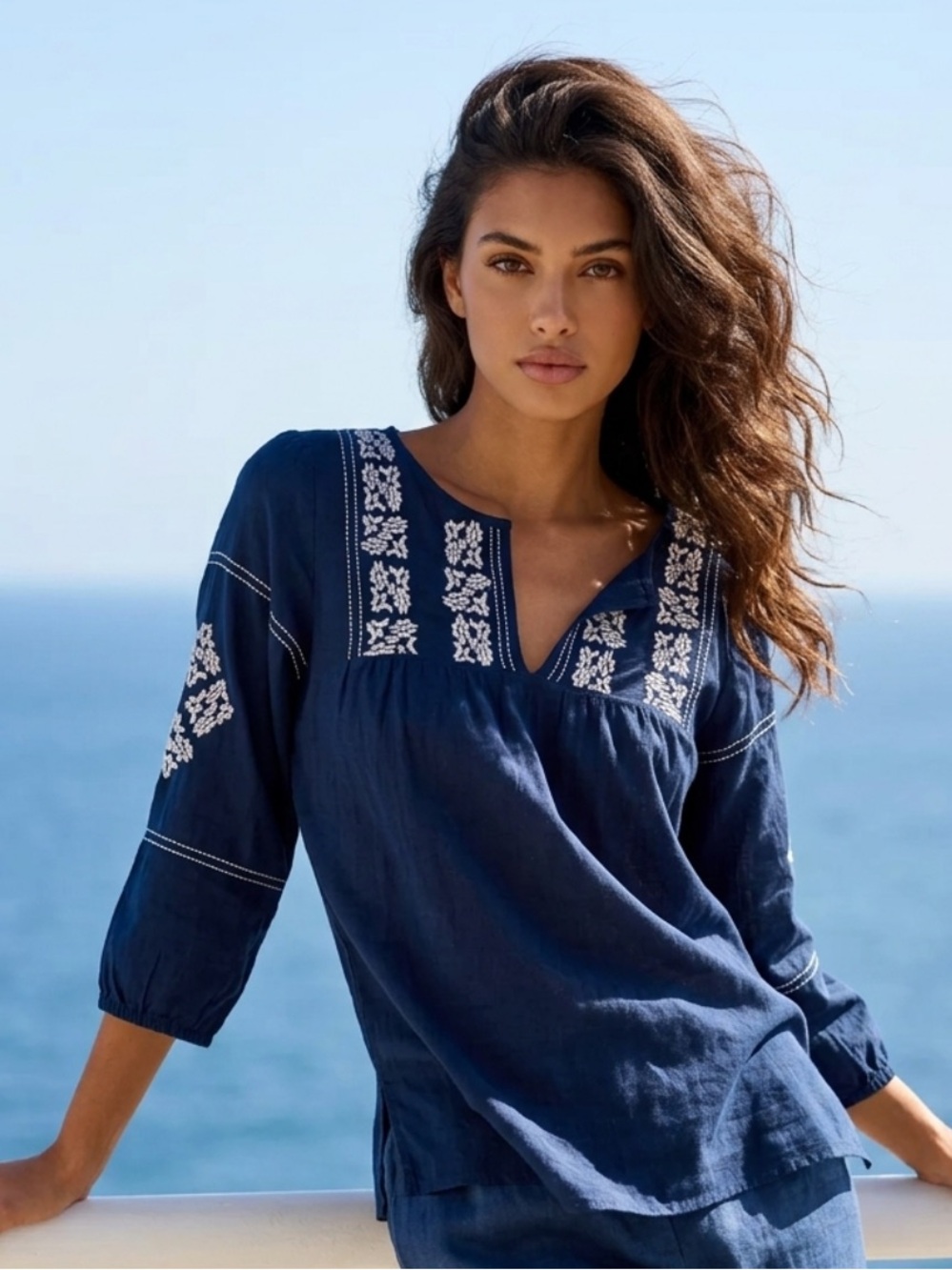 Free People Vintage peasant Boho Top